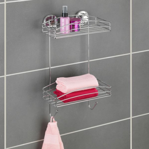 Wenko milazzo vacuum-loc wall rack, 2-tier