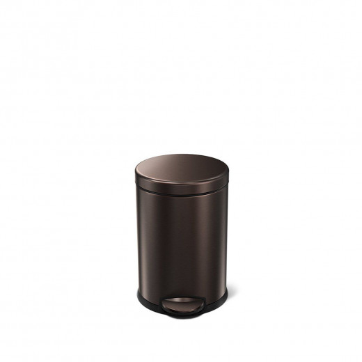 Simplehuman stainless steel trash bin, bronze color, 4.5 liter