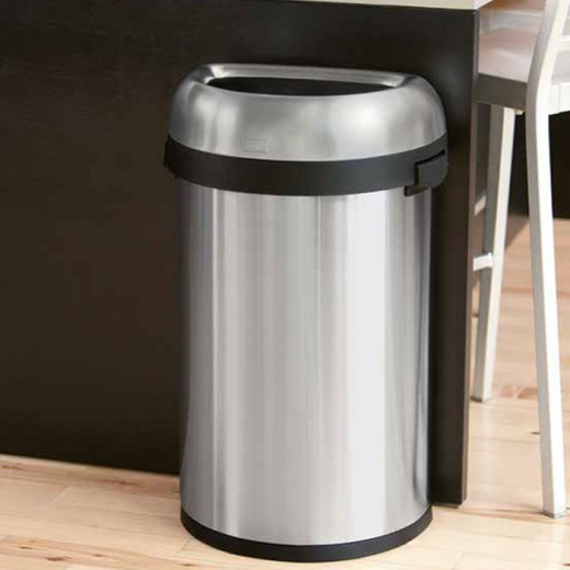 Simplehuman Stainless Steel Trash Bin, Brushed, 60 Liter