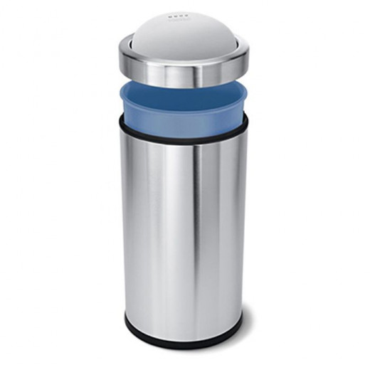 Simplehuman Stainless Steel Trash Bin, Brushed, 55 Liter