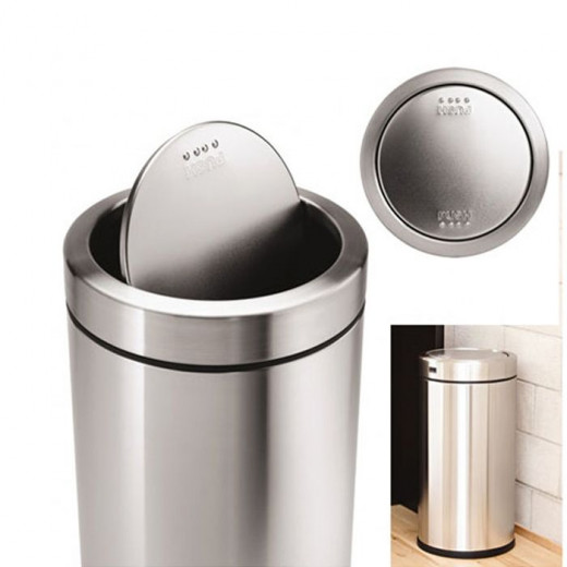 Simplehuman Stainless Steel Trash Bin, Brushed, 55 Liter