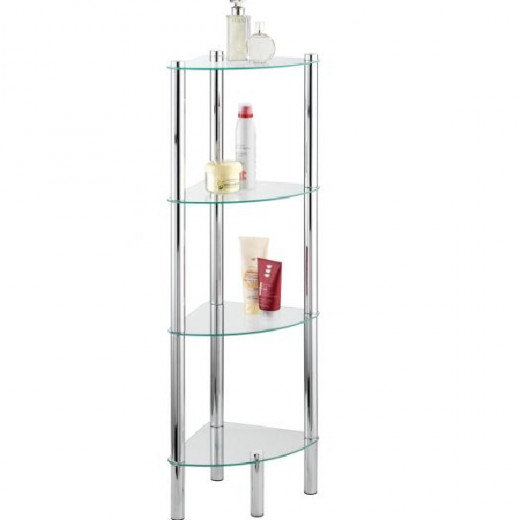 Wenko Yago Corner Rack Unit, 4 Shelves