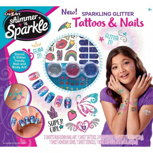 CRA-Z-ART Shimmer N Sparkle Sparkling Tattoos And Nails