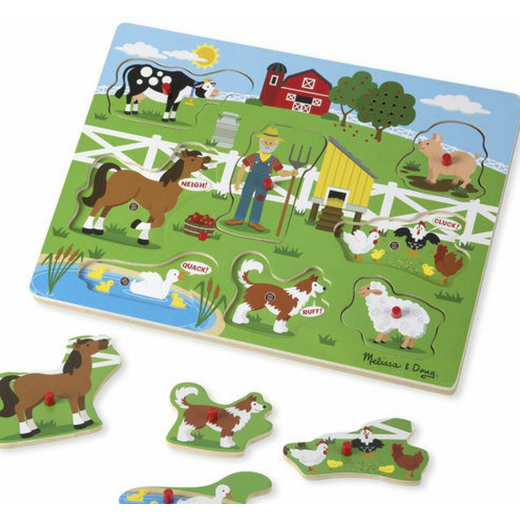 Melissa and Doug Old MacDonald's Farm Sound Puzzle