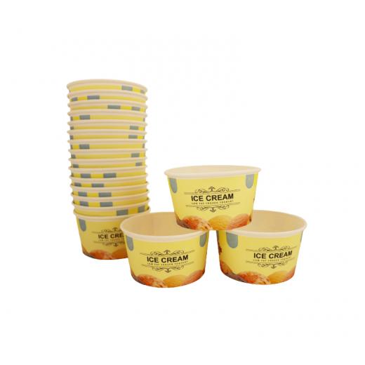 Ice Cream Cups, Assorted Color, 2 Scoop, 50 Pieces