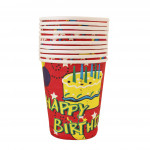 Disposable Paper Cups, Red Balloon Design