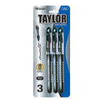 Bazic Taylor Rollerball Pen, Black Color, 3 Pieces