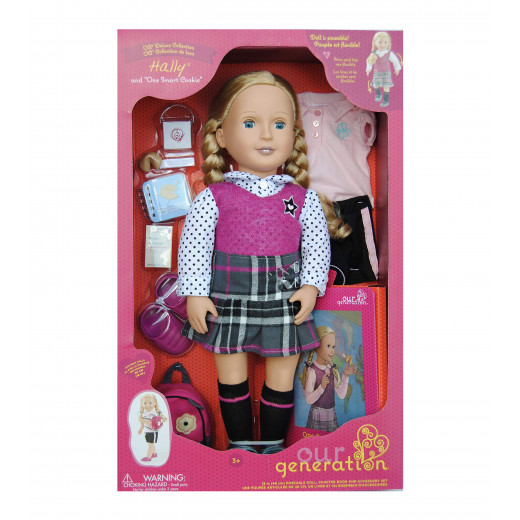 Our Generation Deluxe School Girl Doll with Book - Hally