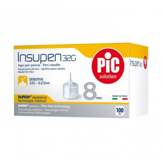 Pic Solution Needles Insupen Original,100 Pieces