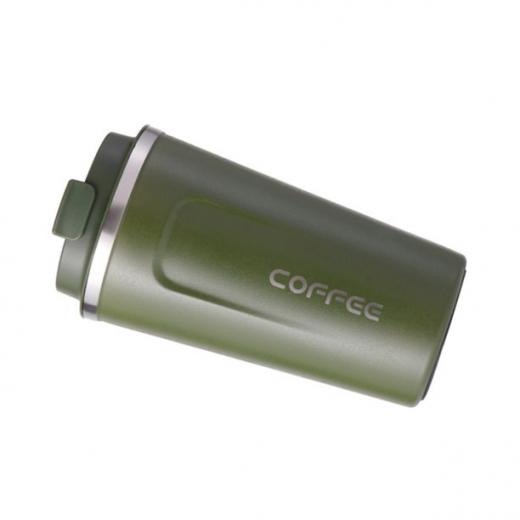 Stainless Steel Coffee Mug, Dark Green Color