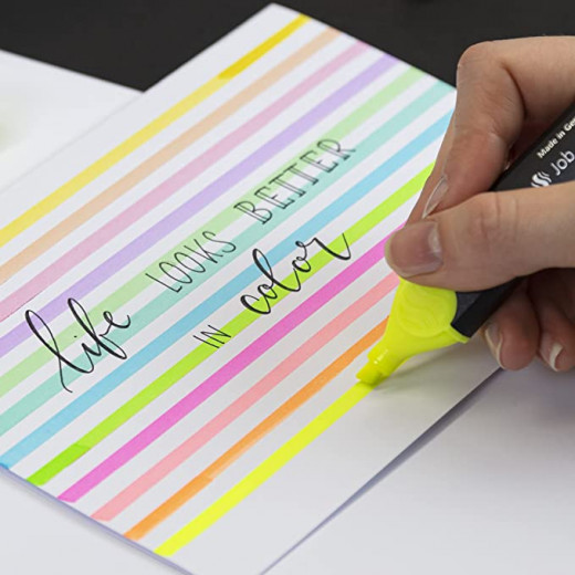 أقلام تخطيط نص, بألوان متنوعة, 4 قطع من شنايدر
