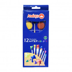 Amigo Washable Water Colors, 12 Color