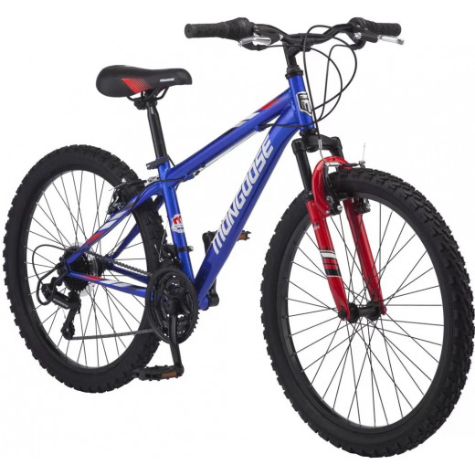 Mongoose Boys Bike, Mountain Cycle, Blue Color , 60.96 Cm