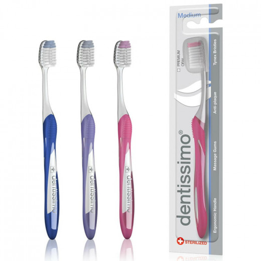 Dentissimo Antiplaque Medium Toothbrush, Assorted Color