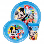 Easy Set Dinnerware, Mickey Mouse Design, 3 Pieces