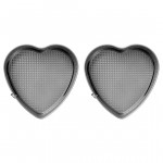 Patisse Tefal Heart Mould Side Lock, Silver Color, 12 Cm, 2 Pieces