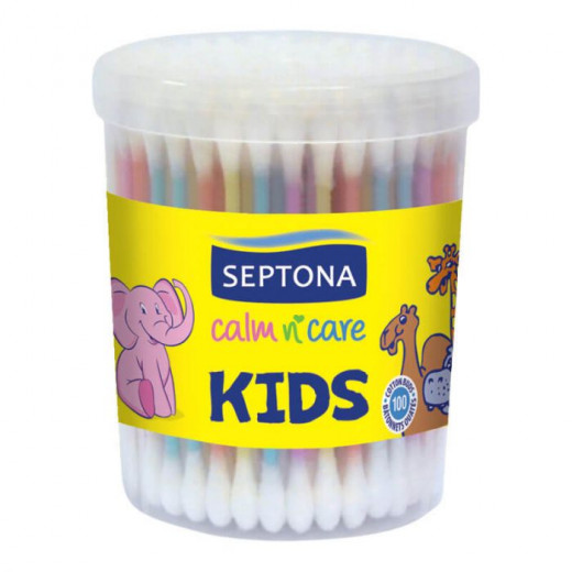 Septona 100 Cotton Buds Kids in Plastic Jar