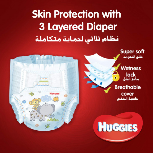 Huggies Diapers Jumbo, Size 4+,10-16 Kg, 38 Diapers