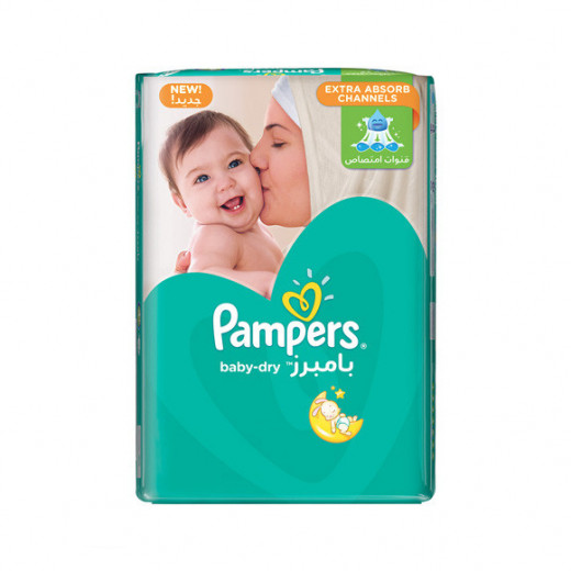 Pampers Baby-Dry Diapers, Size 4+, Maxi Plus, 9-16 kg, Mega Pack, 74 Count
