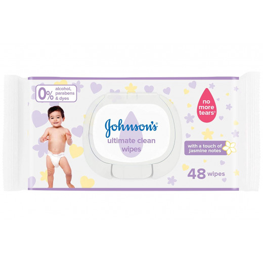 Johnson's Baby, Wipes, Ultimate Clean, Pack of 48 wipes