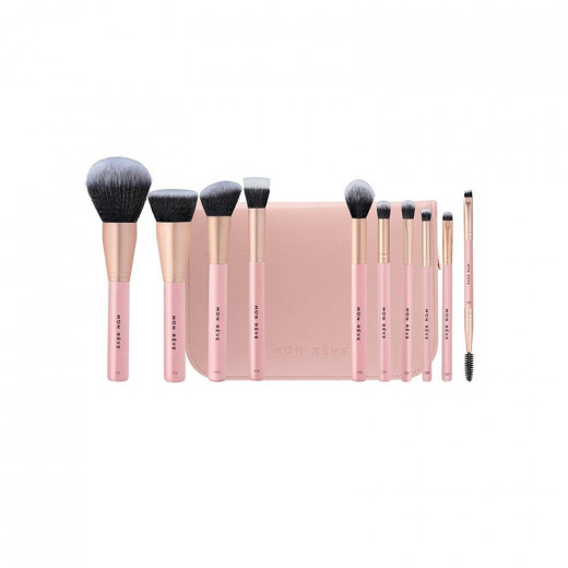 Mon Reve Brushes Face & Eyes Set, 10 Pieces