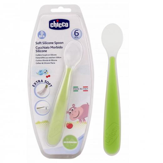 Chicco Soft Silicone Spoon (6M+) Green