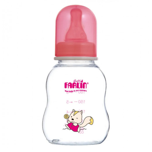 Farlin Decorative Feeding Bottle, 200ml, Pink
