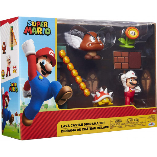 Jakks Pacific Nintendo Super Mario Lava Castle Diorama Set