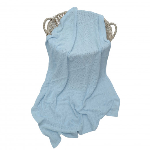 Royal Bedding Cotton Baby Blanket  90*118 cm - Blue