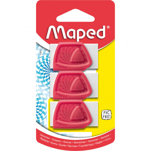 Maped Precision Gum, Blister Pack Of 3
