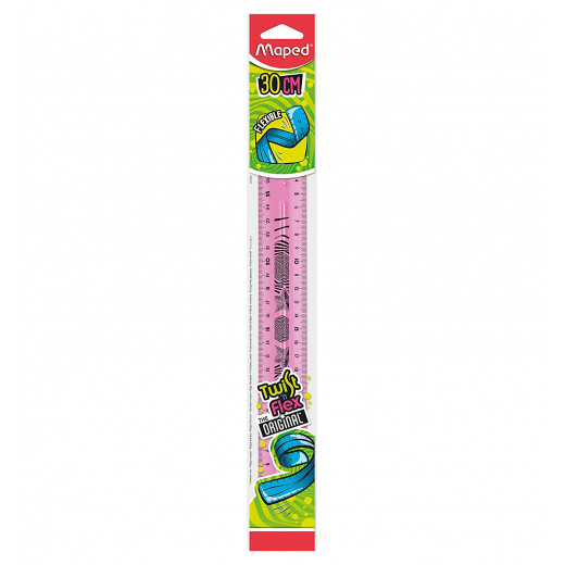 Maped 30 Cm Flex Study Ruler, Pink Color