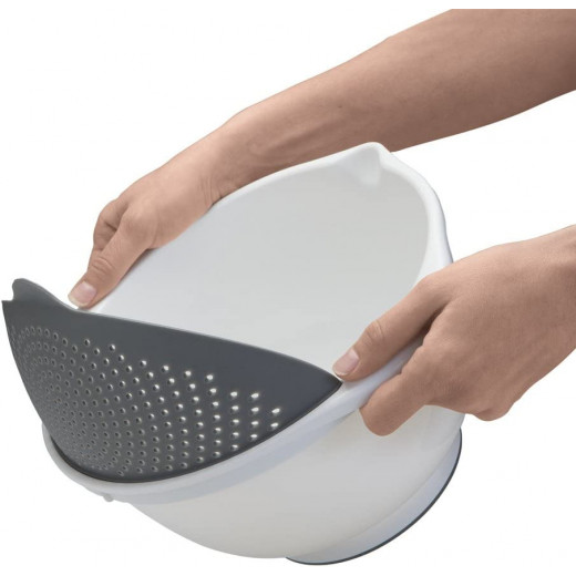 Metaltex Plastic 2 In 1 Bowl & Removable Colander, 25 X 14 Cm