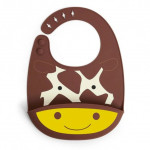 Skip Hop Zoo Fold & Go Silicone Bib Giraffe