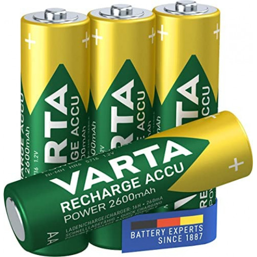 Varta Recharge Accu Power, Aa 2600 mAh, 4 Pieces