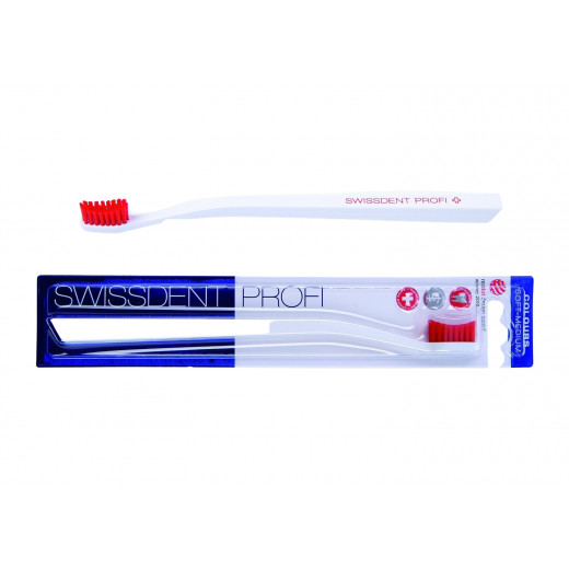 Swissdent Professional Whitening Toothbrush White & Red Soft-Medium