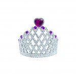 Children Small Princess Crown, Small Hearts Design, Purple Color