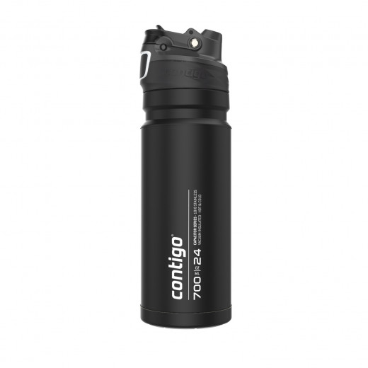 Contigo Premium Outdoor Free Flow Stainless Steel, Black Color, 720 Ml