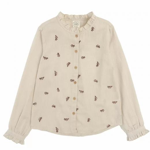 Cool Club Girl Blouse, Beige Color