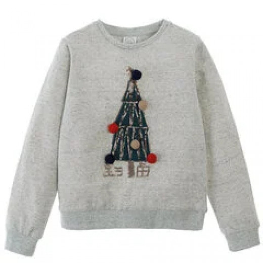 Cool Club Long Sleeve Blouse, Christmas Tree Design