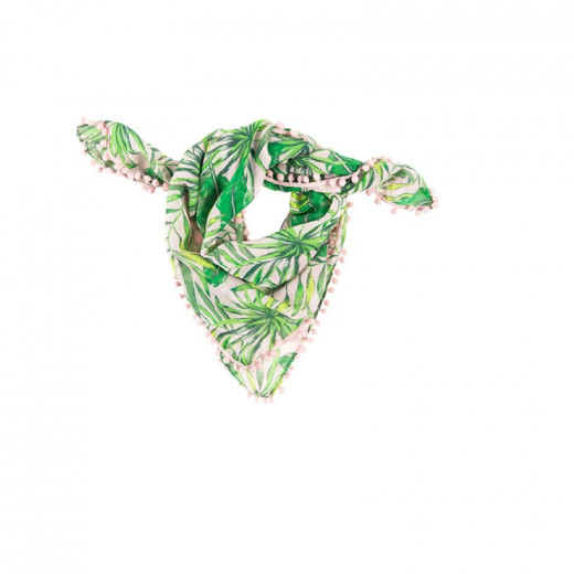 Cool Club Leaf Print Scarf Multicolour