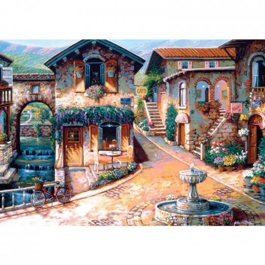 Ks Games Puzzle, The Fountain On The Square Design, 500 Pieces