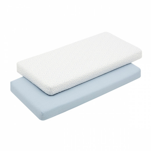 Cambrass Fitted Sheet Forest, Blue Color, 60*120Cm, 2 Pieces