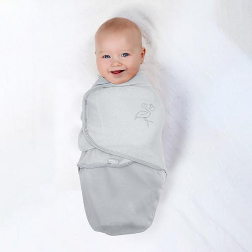 BabyJem Baby Cotton Swaddle, Grey Color