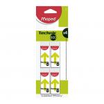 Maped Technic Eraser, White Color, 4 Pieces