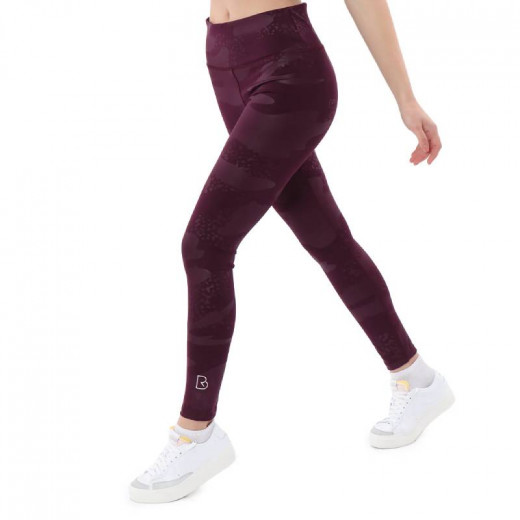 RB High Waist Leggings, Marble Dark Berry Color