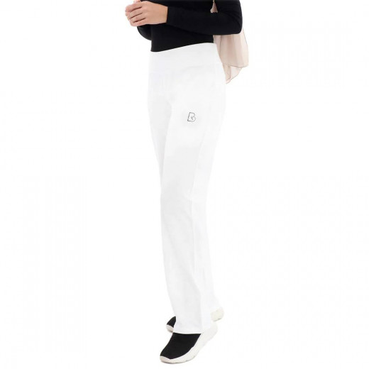 RB Essential Wide Leg Sweatpants, White Color