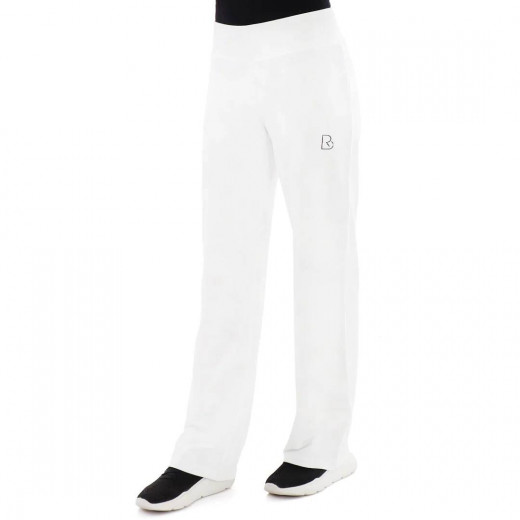 RB Essential Wide Leg Sweatpants, White Color