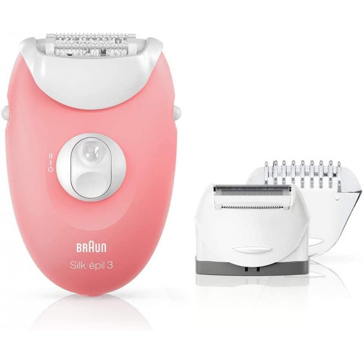 Braun Silk Epil3 Epilator For Legs And Body, Including Shaving Attachment