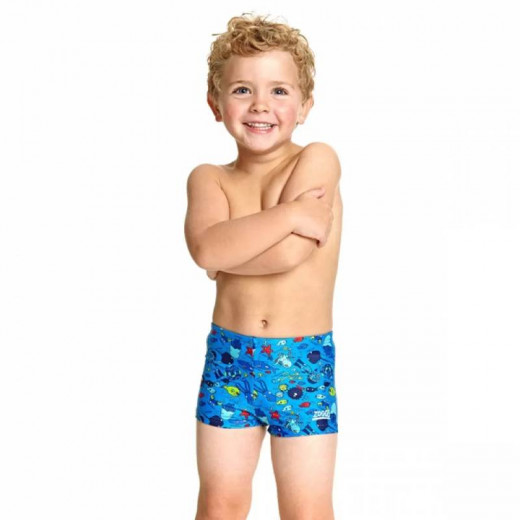 Zoggs Boys Sea Life Hip Racer, Blue Color