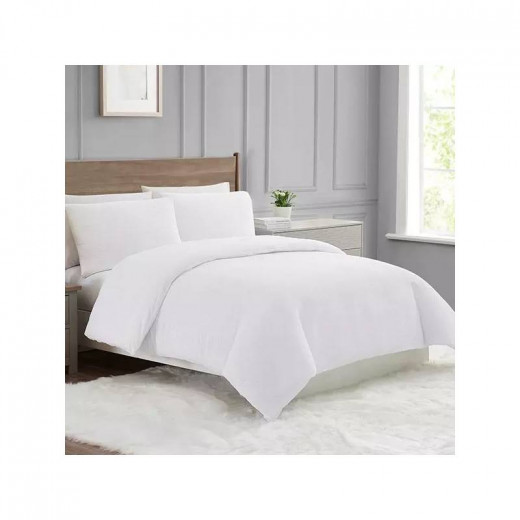 Nova Home Crinkled Comforter Single /Twin Single, White Color ,3 Pieces